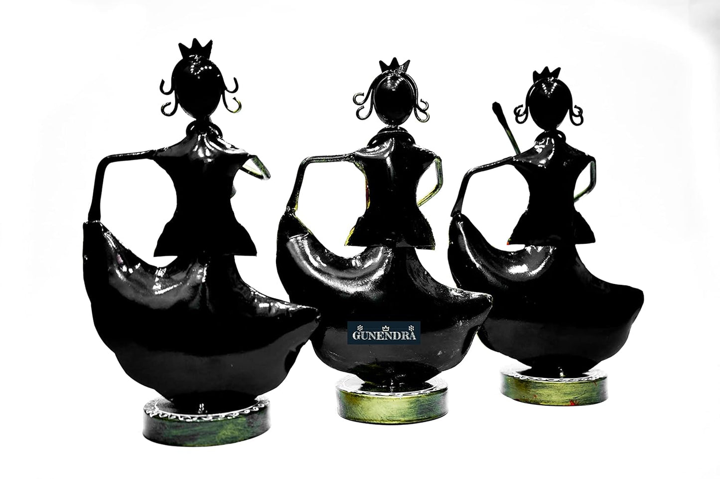 GUNENDRA Crafts Metal Rajasthani Musicians Item showpiece - Decorative Items for Home | Gift Items | Showpieces | Home Decoration Items Stylish| Table Decorative Items (15x8x24 CM)